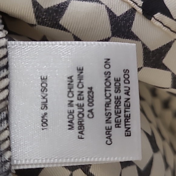 ❤️𝅺BAIA black white 100% silk 3/4 length sleeve - Picture 5 of 6